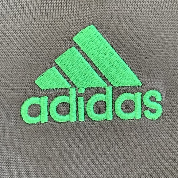Men's Adidas Tracksuit Top Gray Green Fleece Size XL Sweat Suit - Picture 3 of 10